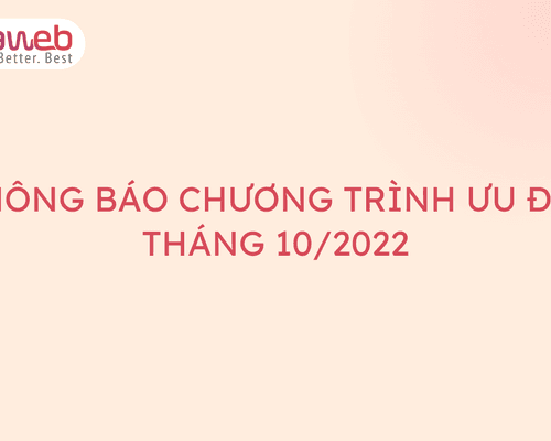 THÔNG BÁO CHƯƠNG TRÌNH ƯU ĐÃI THÁNG 10/2022